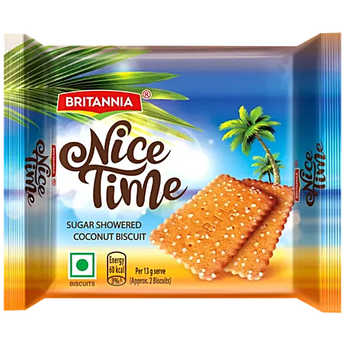 Britannia Nice Time Sugar Showered Coconut Biscuit