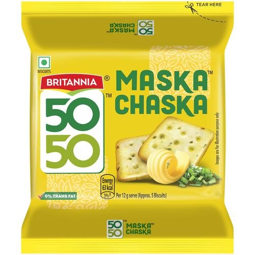 Britannia 50 50 Maska Chaska Salted Biscuits