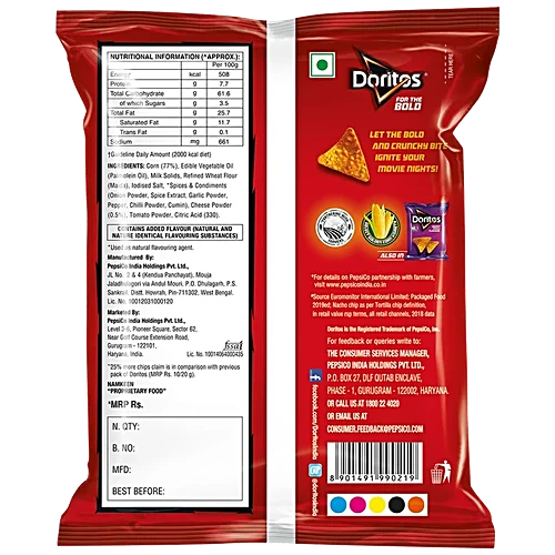 Doritos Nacho Chips - Nacho Cheese Flavour, 23 g - Image 2