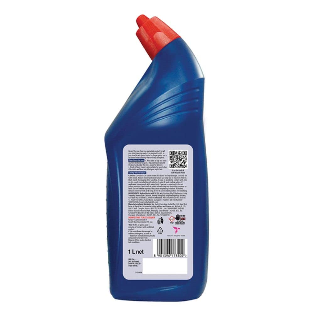 Harpic 1 Litre - Original, Disinfectant Toilet Cleaner Liquid | Suitable for Toilet Bowls - Image 2