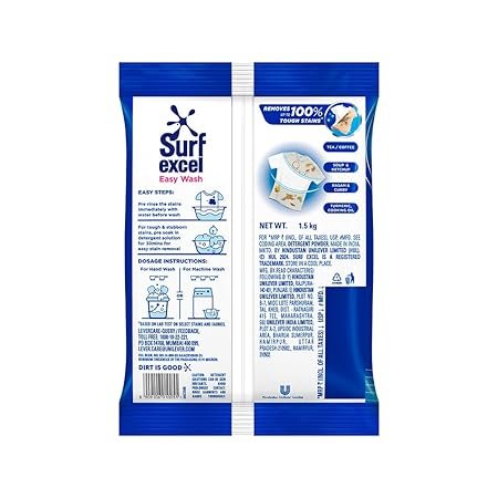 Surf Excel Easy Wash Detergent Powder - 1500 G - Image 2