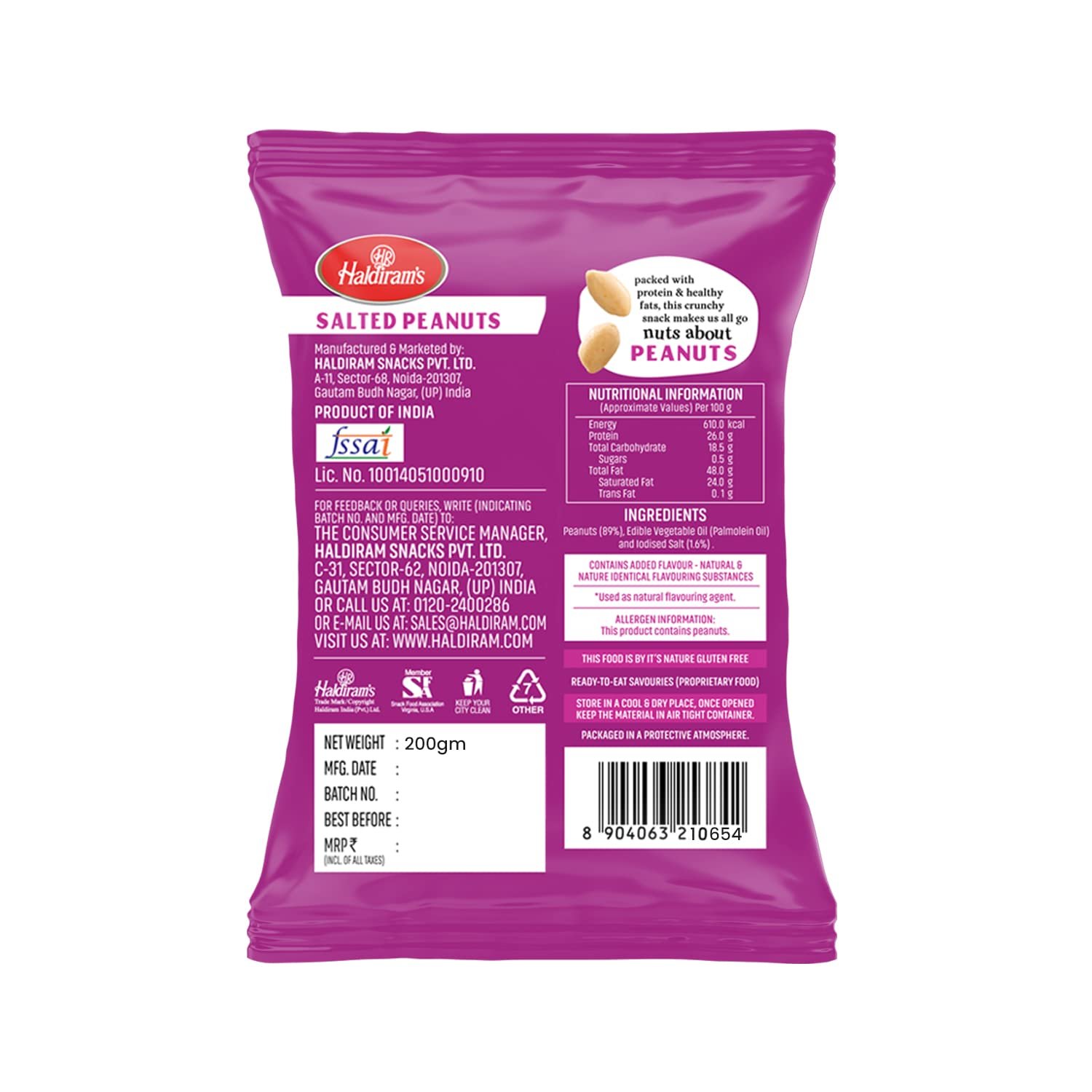 Haldiram's Whole Peanut - Salted, 200g - Image 2