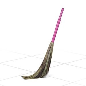 Broom for Floor Cleaning, Broom Stick with Long Handle for Home Floor with Washable Plastic Bristle, Pack of 1